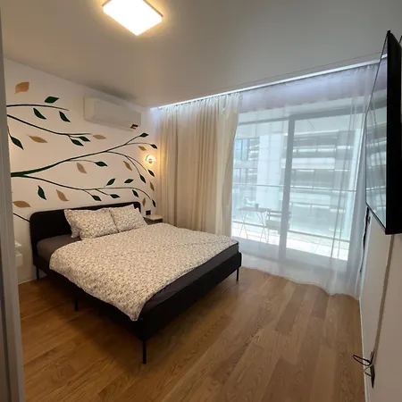 Apartment One-bedroom With Sofa Bed And Balcony Near Pipera Metro